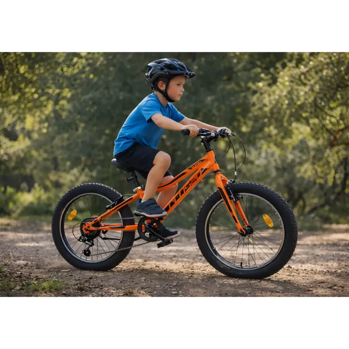 Bicicletta per Bambini 20" Arancione Cambio Shimano 6v Telaio Acciaio