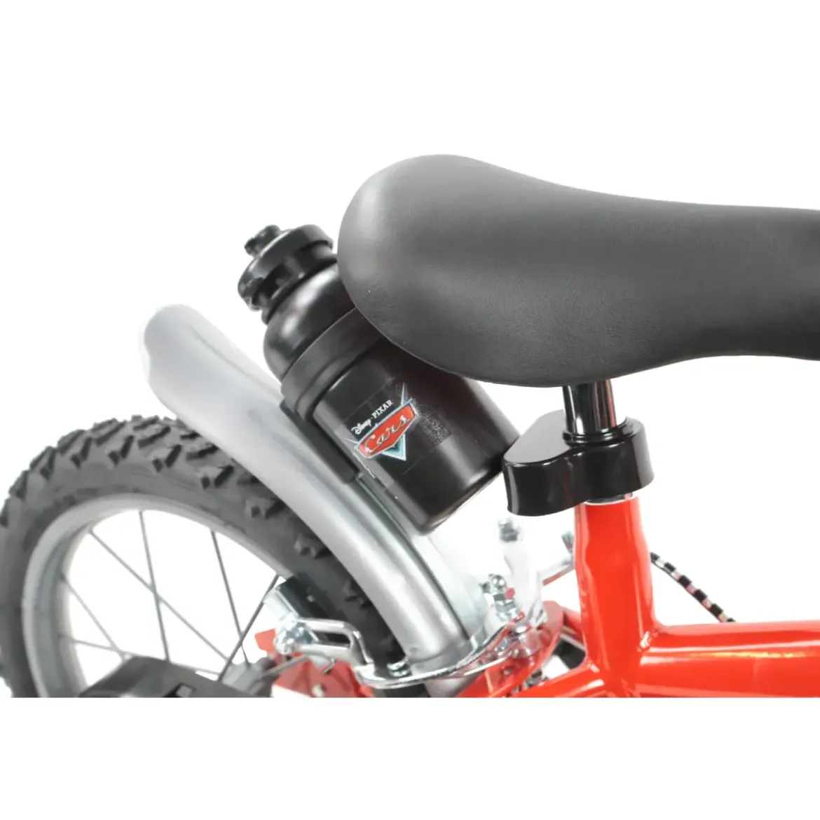 Bicicletta per Bambini 16" Cars Rosso Nero Rotelle Borraccia Trombetta