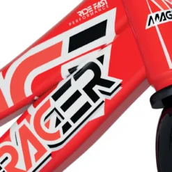 Bicicletta per Bambini 16" Rosso Rotelle Laterali con Freno a Disco