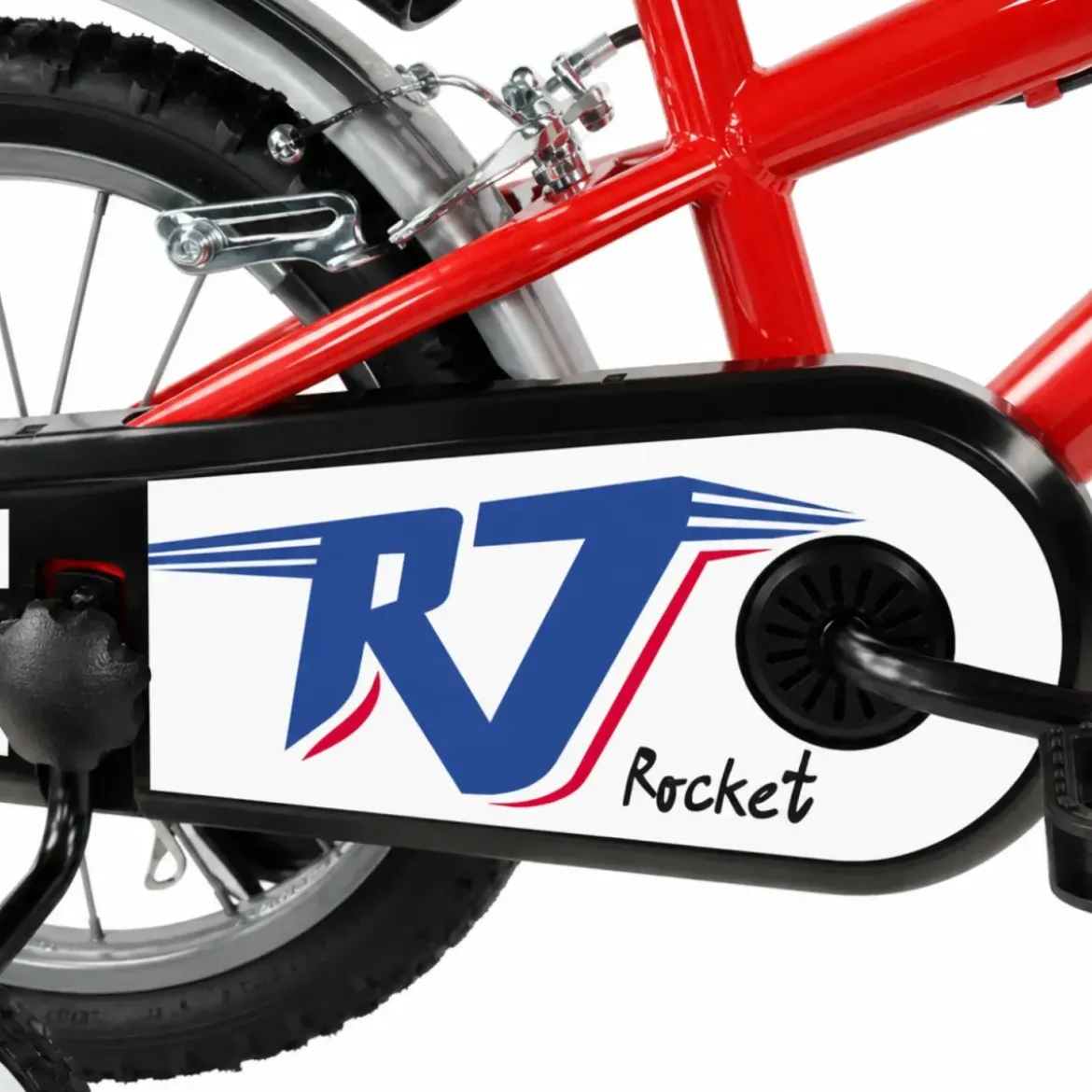 Bicicletta per Bambini 14" Rosso Rocket Rotelle Borraccia Trombetta