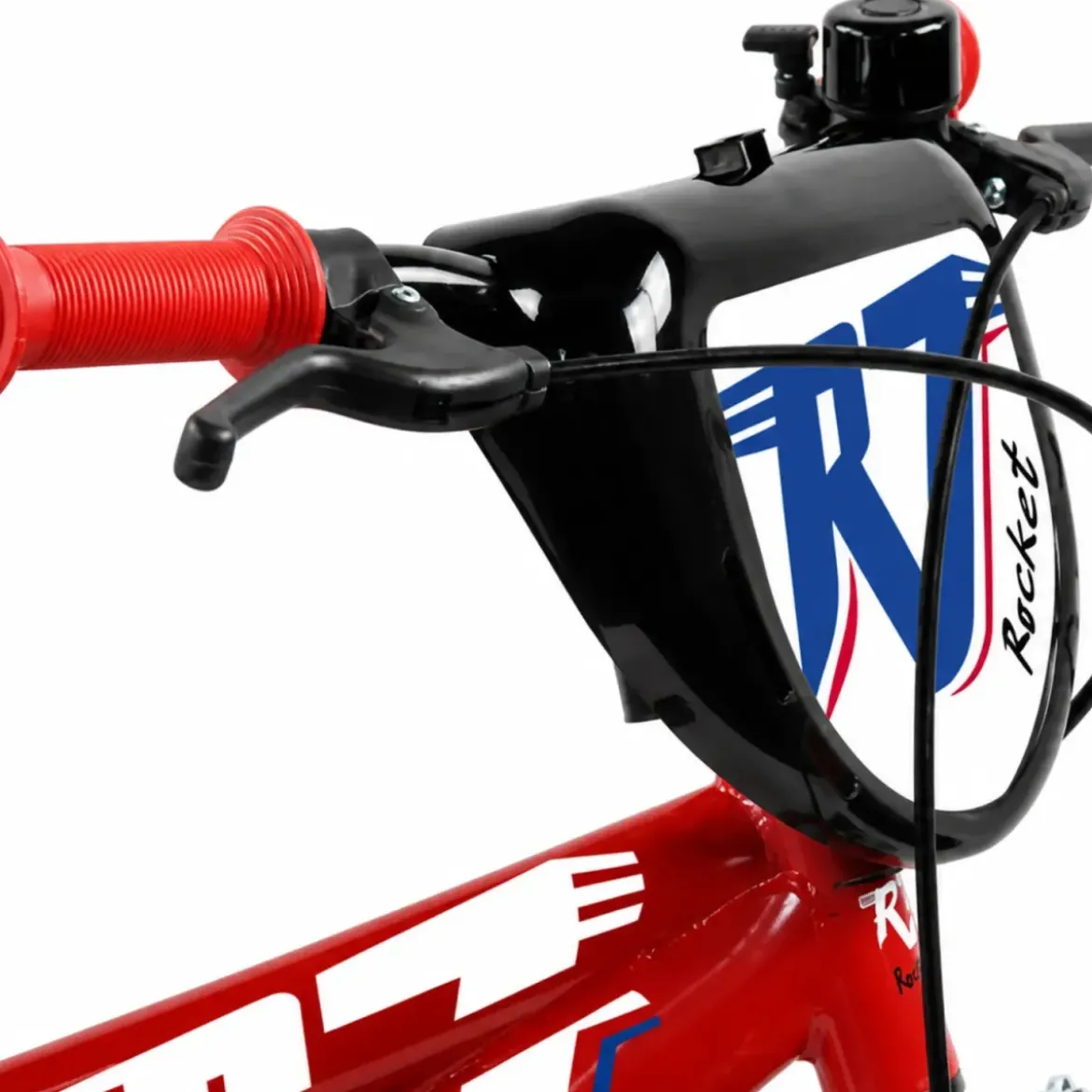 Bicicletta per Bambini 14" Rosso Rocket Rotelle Borraccia Trombetta
