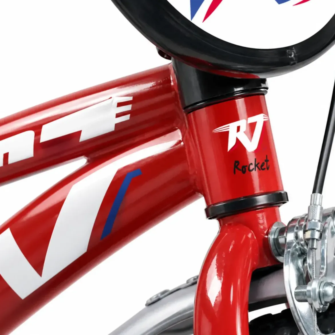 Bicicletta per Bambini 12" Rosso Rocket Rotelle Borraccia Trombetta