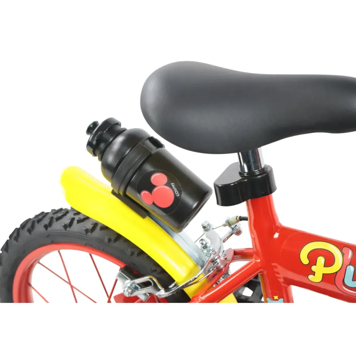 Bicicletta per Bambini 14" Topolino Disney Rosso Rotelle Borraccia