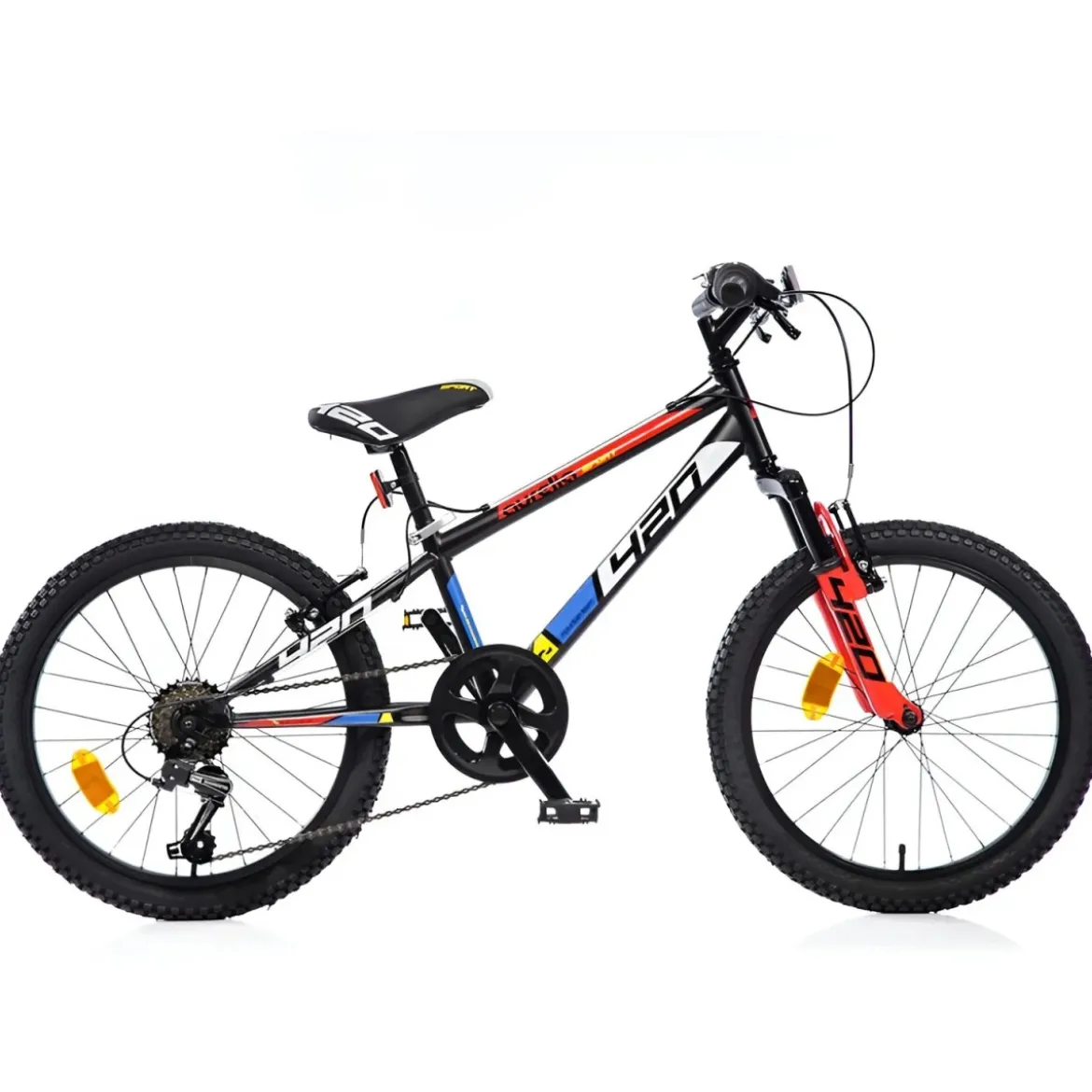 Bicicletta 20 Pollici MTB Sospensioni Moutain Bike Cambio 6 Velocita Bici Uomo