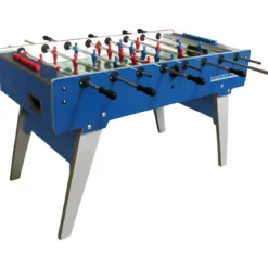 Biliardino Gioco Pieghevole Aste Uscenti Calciobalilla Blu da Interno