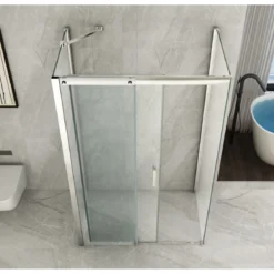 Box Cabina Doccia in Cristallo 8 mm Tre 3 Lati Porta Scorrevole