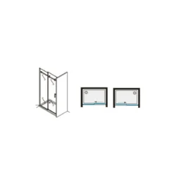 Box Doccia 120 cm 8 mm Nicchia 1 Anta Scorrevole in Cristallo