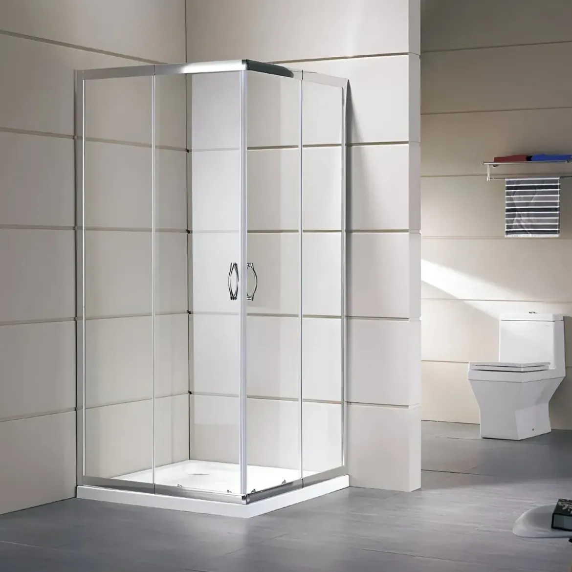Box Doccia Cristallo 4mm Angolare Ante Scorrevoli Quadrato Rettangolare