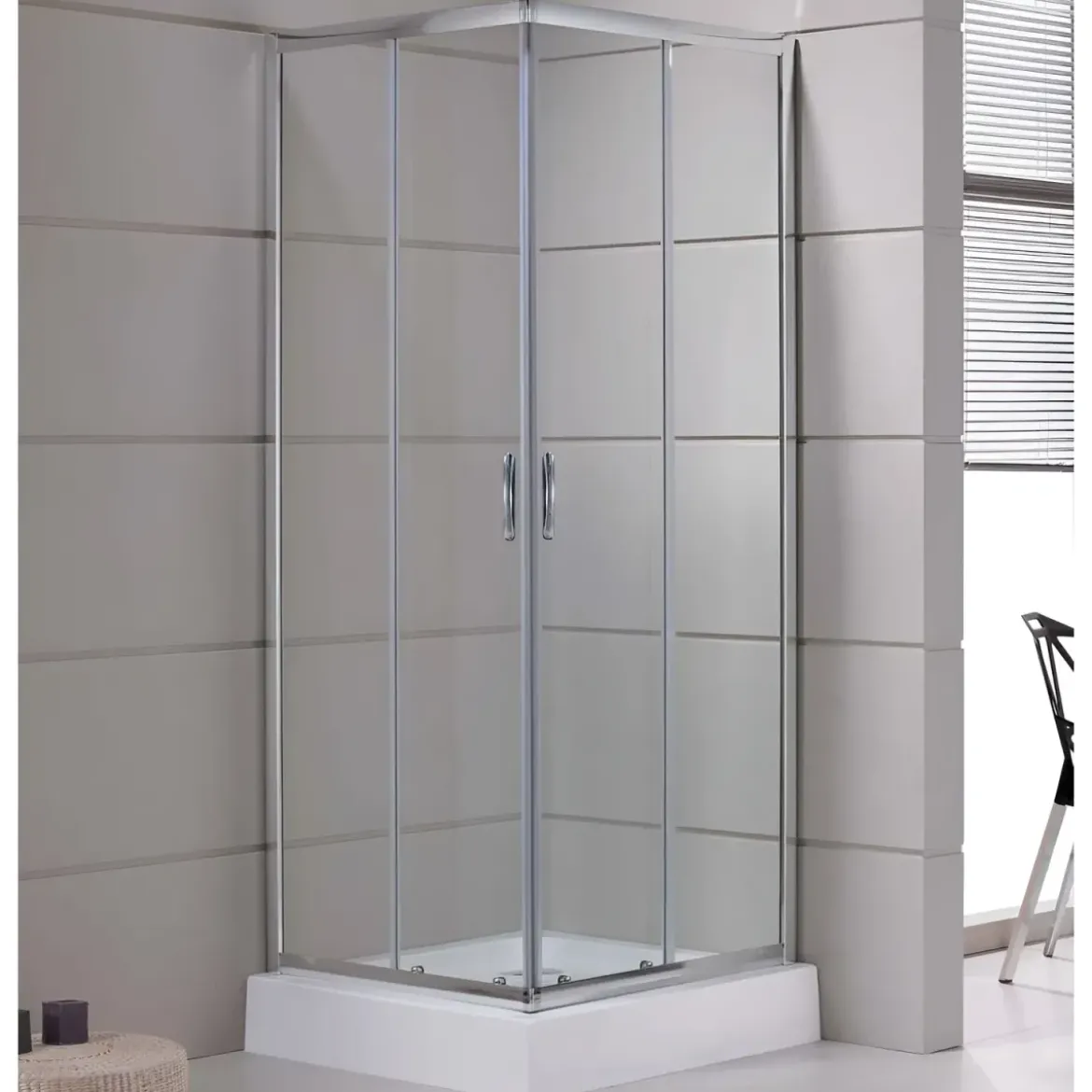Box Doccia Cristallo 4mm Angolare Ante Scorrevoli Quadrato Rettangolare
