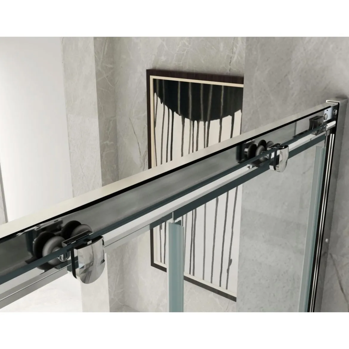 Box Doccia Cristallo 6 mm Vetro Angolo 2 Lati Scorrevole Quadrato Rettangolare