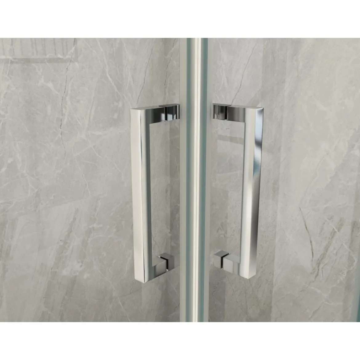 Box Doccia Cristallo 6 mm Vetro Angolo 2 Lati Scorrevole Quadrato Rettangolare