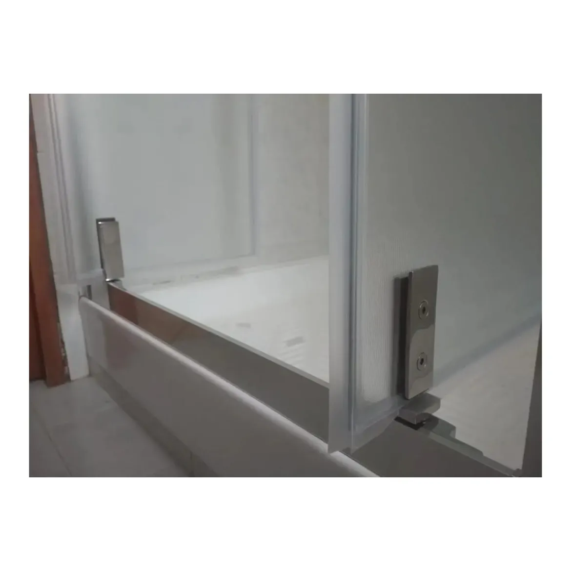 Box Doccia Nicchia 2 Ante Opaco Vetro 6 mm Battente Saloon Parete in Cristallo