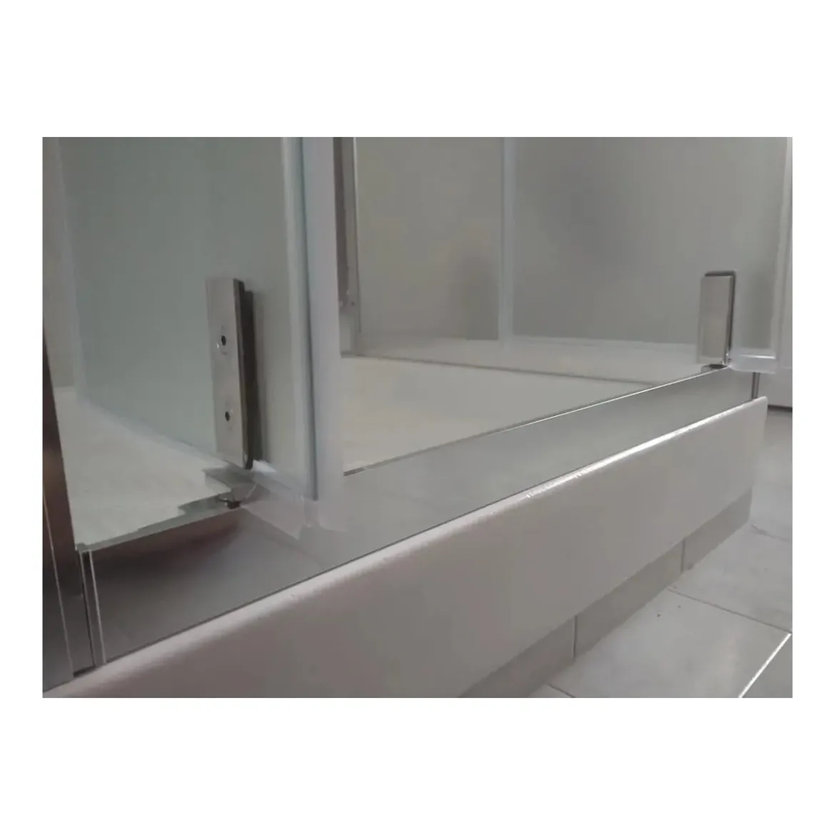 Box Doccia Nicchia 2 Ante Opaco Vetro 6 mm Battente Saloon Parete in Cristallo