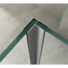 Box Doccia Sopravasca Anta Fissa Pieghevole Vetro 6mm 70x85+40 cm