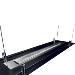 Bruciatore a Bioetanolo con Vetri da Incasso 65 cm 0,7L Acciaio Inox