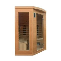 Cabina Sauna ad Raggi Infrarossi 3 4 Posti Angolare Legno da Casa Cromoterapia