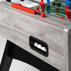 Calciobalilla Rovere Grigio Biliardino Gioco per Famiglia da Interno