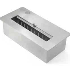 Camino a Bioetanolo 3,4 kW da Pavimento 1,2L Bianco in Legno MDF