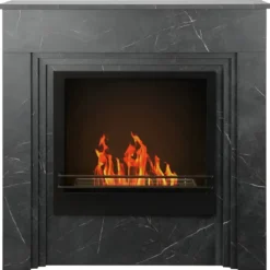 Camino a Bioetanolo 1,8L da Terra 3,4 kW in Legno Effetto Marmo Nero