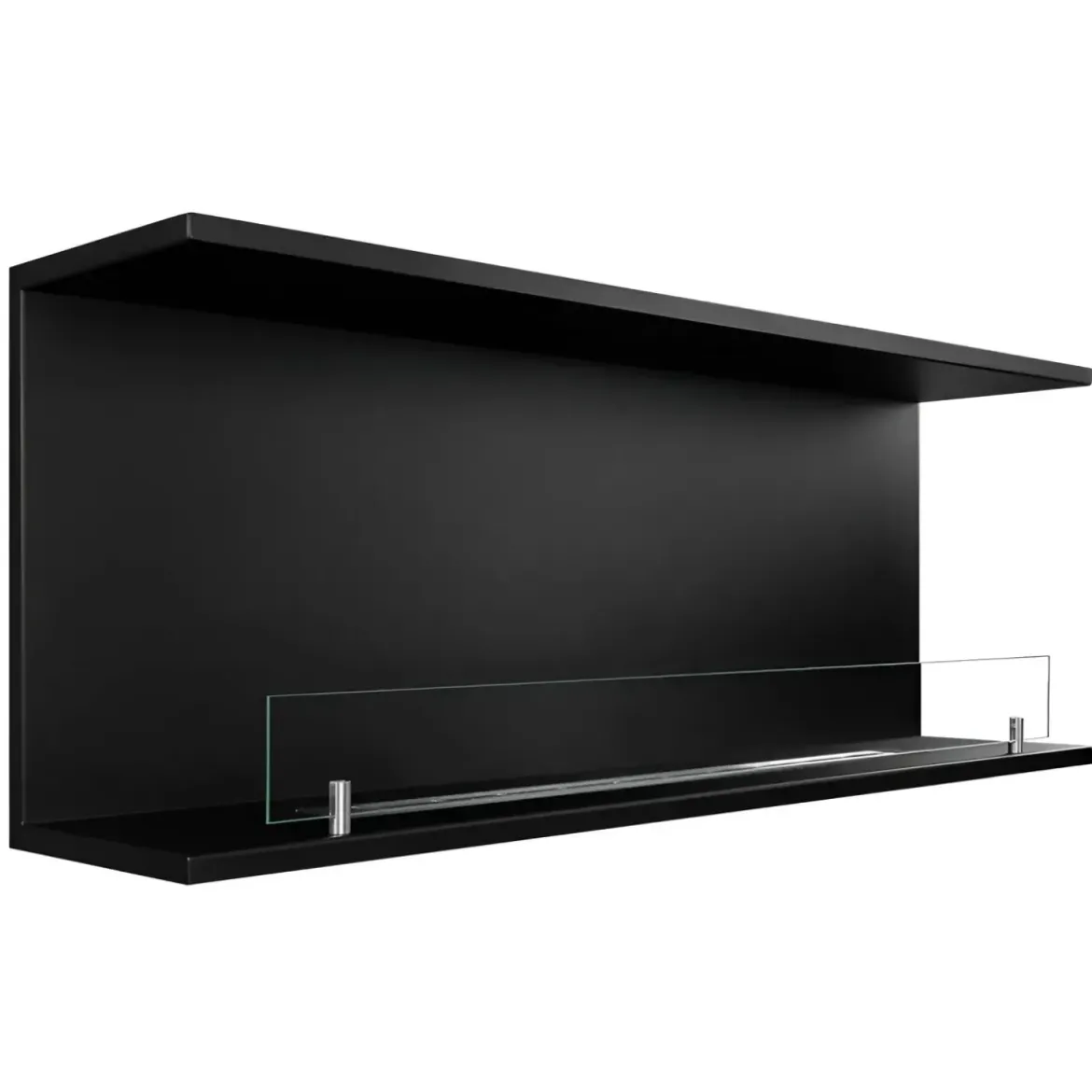 Camino a Bioetanolo Trifacciale da Incasso 120x45 cm 1,25L Nero 3kW