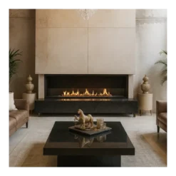 Camino Ecologico Bioetanolo 120x40 cm da Incasso a Parete Nero 3kW