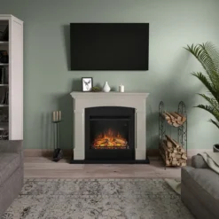 Camino Elettrico Basso Consumo Tagu Helmi da Pavimento Fuoco Finto 1500w