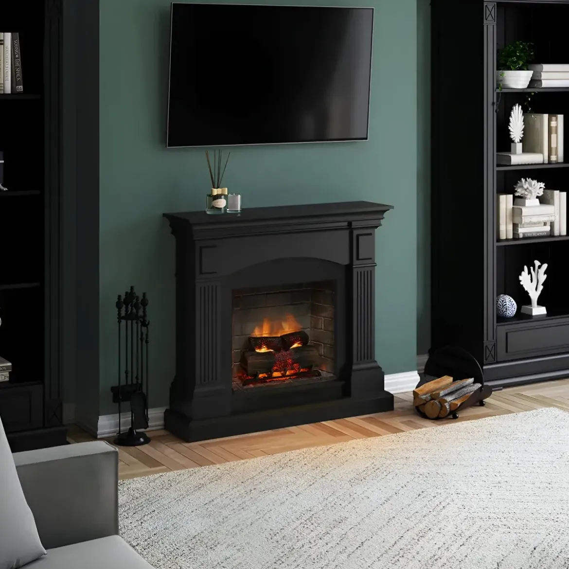 Camino Elettrico Magna Tagu PowerFlame2 Nero 1600W