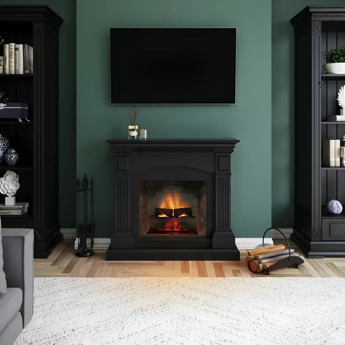 Camino Elettrico Magna Tagu PowerFlame2 Nero 1600W