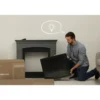 Camino Elettrico Tagu Hagen Bianco a Led da Pavimento con Cornice 1500w