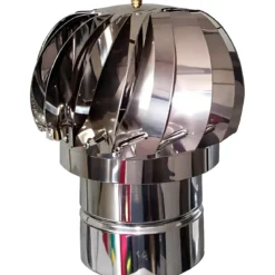 Camino Eolico Turbina Acciaio Inox 15 cm Aspiratore Comignolo Girevole