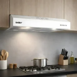 Cappa per Cucina 60 cm Sottopensile Samet 3 Velocità Bianco Classe G