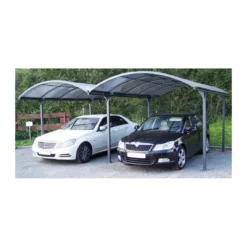 Carport in Alluminio 6x5 metri Policarbonato Gazebo Posto Auto Capanno Tettoia