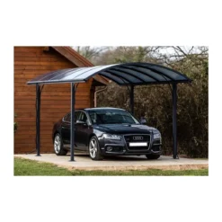 Carport in Alluminio 3x4.8 metri Policarbonato Gazebo Posto Auto Capanno Tettoia