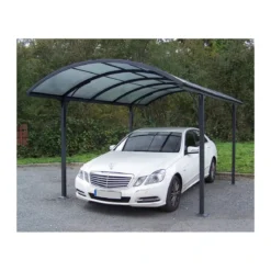 Carport in Alluminio 3x4.8 metri Policarbonato Gazebo Posto Auto Capanno Tettoia