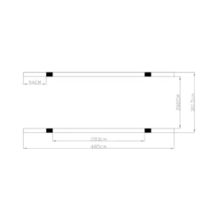 Carport in Alluminio 3x4.8 metri Policarbonato Gazebo Posto Auto Capanno Tettoia