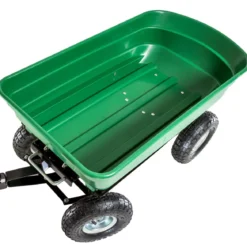 Carrello Portatutto 4 ruote Sterzanti Ribaltabile Carretto da Giardino Rimorchio