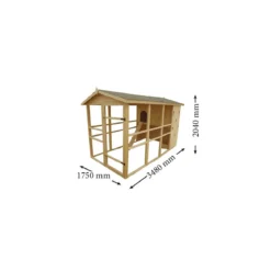 Casa Pollaio in Legno 8 12 Polli per Galline Ovaiole Prefabbricato Recinto