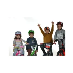 Casco da Bici Bambino Verde Nero Dino Bike Bimbo Bicicletta Pattini Monopattino