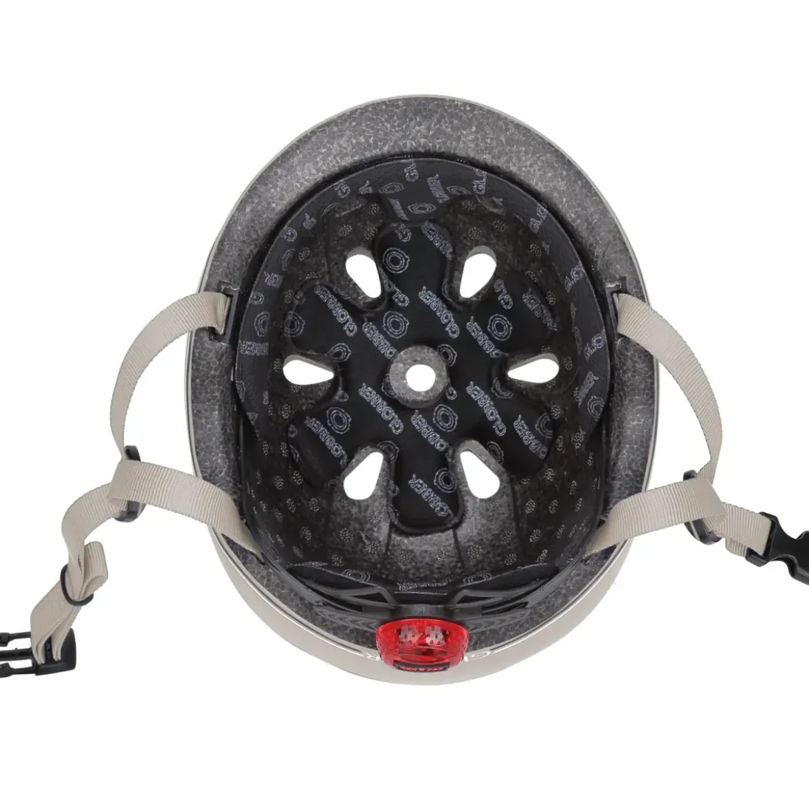 Casco per Bambini 45-51cm Beige LED Posteriori per Monopattino