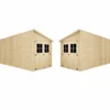 Casetta Addossata da Giardino in Legno Chiusa 2x5 m Finestre 10 m2