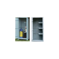 Casetta Armadio in Legno Bianco Ripiani Terrazzo Ripostiglio Giardino Attrezzi