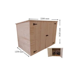 Casetta Armadio in Legno Pavimento per Biciclette Attrezzi Giardino Ripostiglio