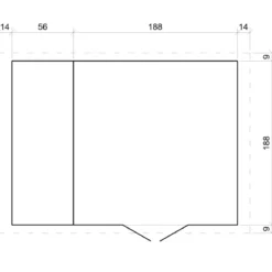 Casetta da Giardino con Legnaia in Legno 19 mm 256x200 cm Pavimento
