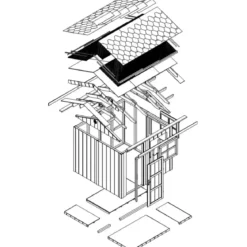 Casetta da Giardino in Legno Grezzo 236x250 cm 6 m2 Box con Pavimento