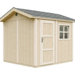 Casetta da Giardino in Legno Rosso Sequoia 236x250 cm 6 m2 Pavimento