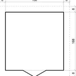 Casetta da Giardino in Legno 2x2 19 mm Doppia Porta con Serratura