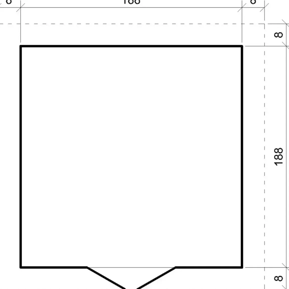 Casetta da Giardino in Legno 2x2 19 mm Doppia Porta con Serratura