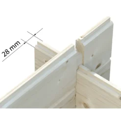 Casetta da Giardino in Legno 138x158 cm 28 mm Blockhouse