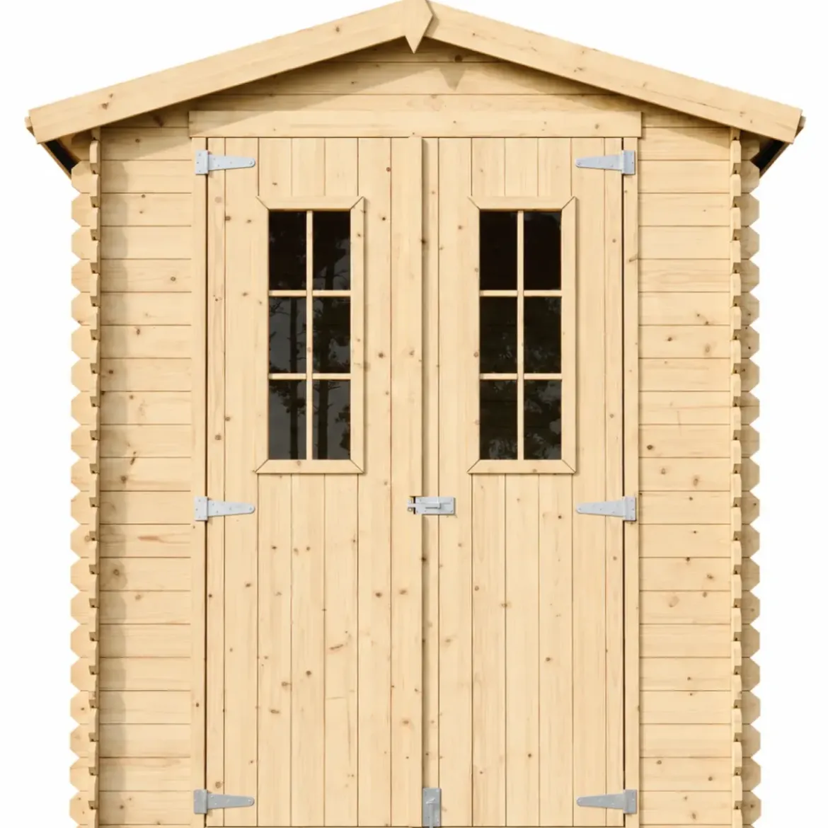 Casetta da Giardino in Legno 180x180 con Pavimento Doppia Porta 19 mm