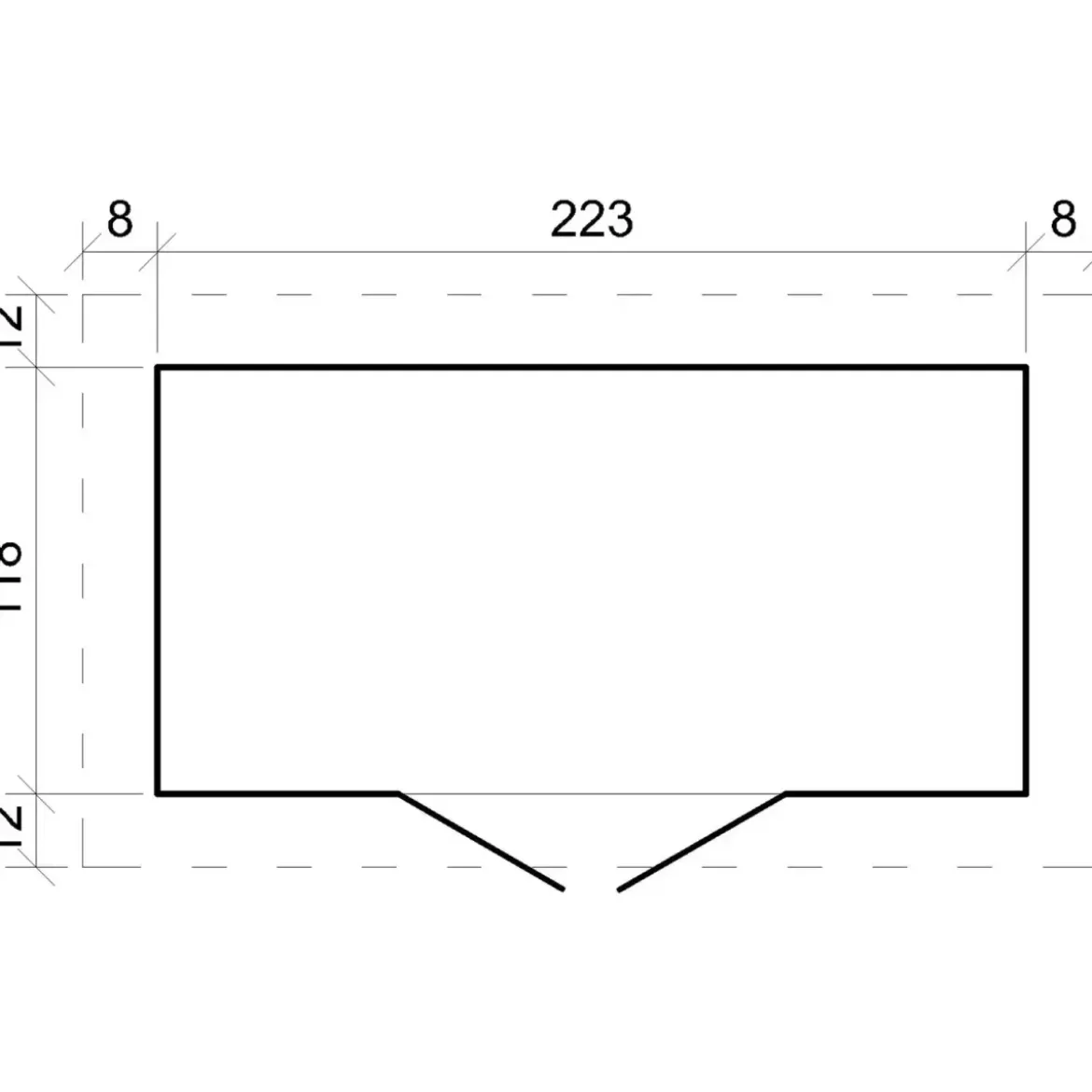 Casetta da Giardino in Legno 235x130 Pavimento Porta con Serratura
